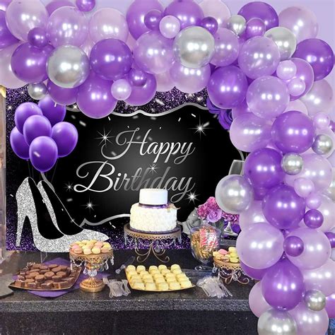 purple and silver party supplies